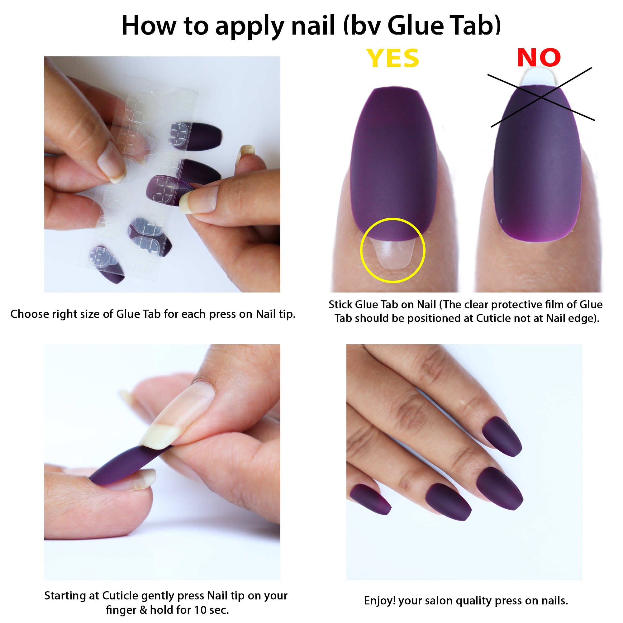 Adhesive Nail Tabs For Press On Nails | Bloomie Beauty